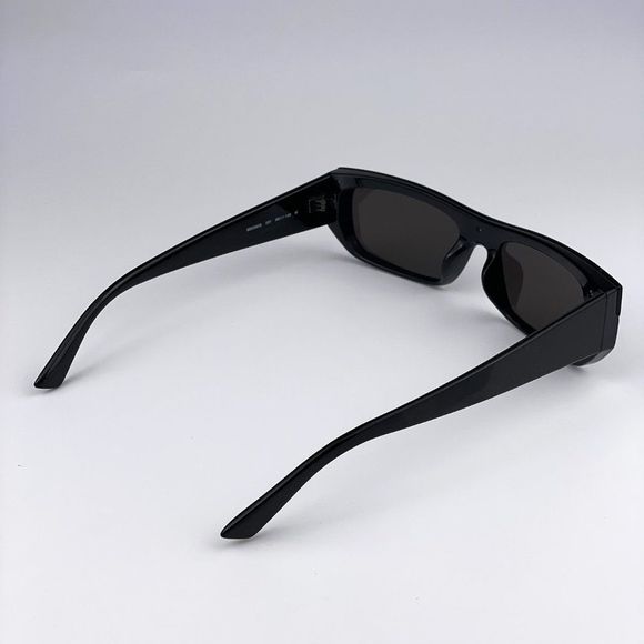 Balenciaga BB0080S 001 Sunglasses Black Grey Rectangular Square Unisex - Picture 9 of 11
